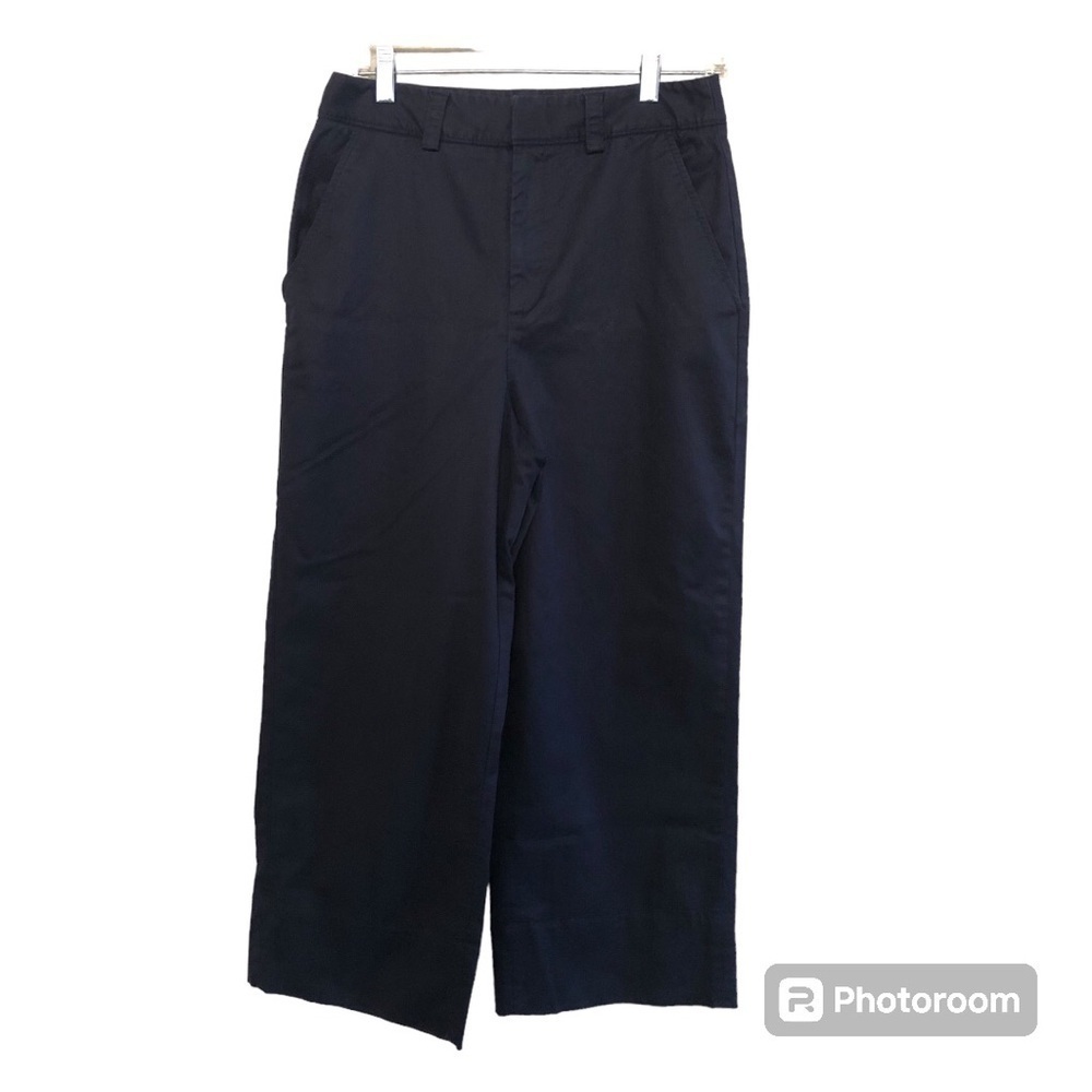 1901 Navy High Waist Cropped Wide Leg Pants Size 10